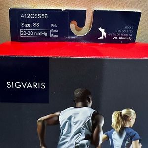 Compression running socks, pink, size SS, 20-30 mmhg